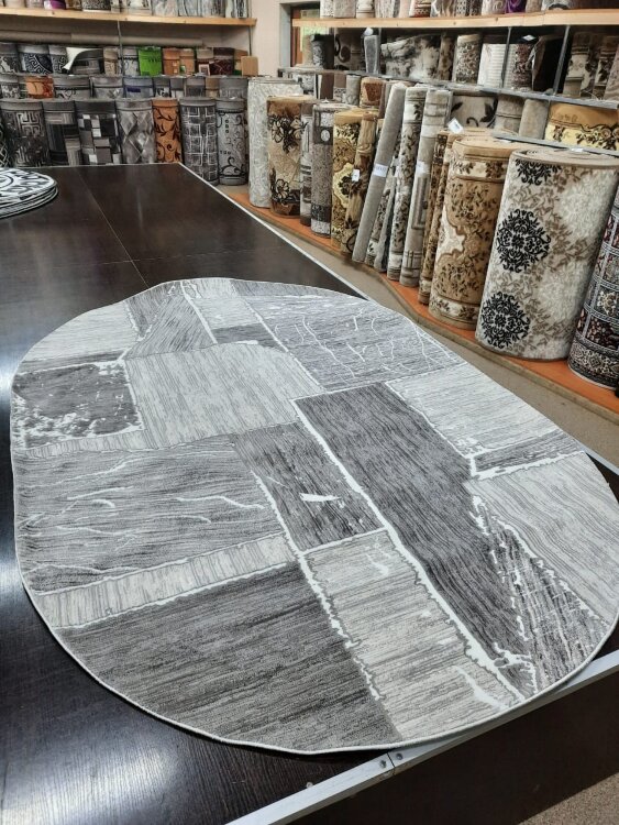 Ковер VELVET 1,6x2,3 10169A GREY OVAL