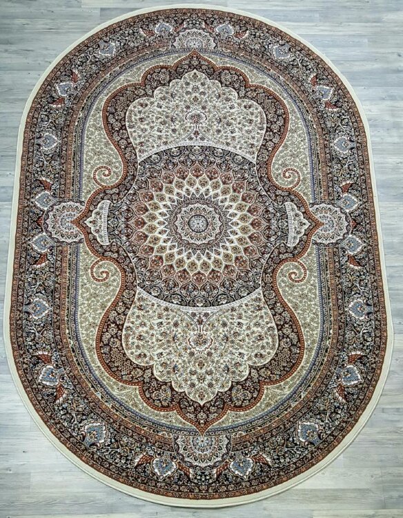 Ковер SULTANATE 2х4 7705 BEYAZ / LACIVERT OVAL