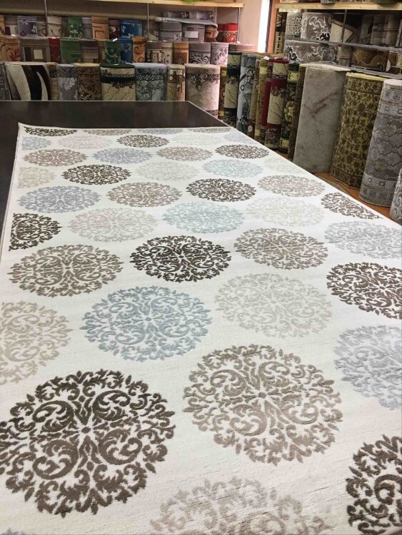 Ковер Valencia deluxe 2х4 d313 CREAM / BLUE STAN