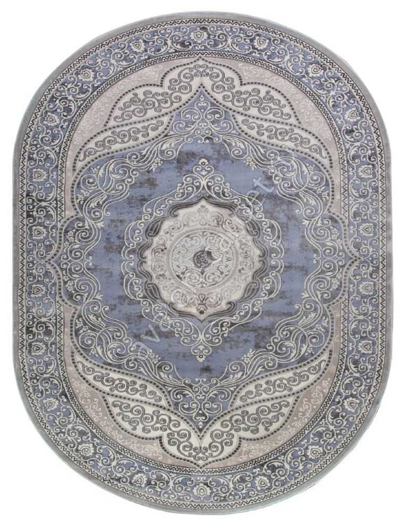Ковер  Rimma Lux  2х4  36868J L.GREY \ BLUE OVAL