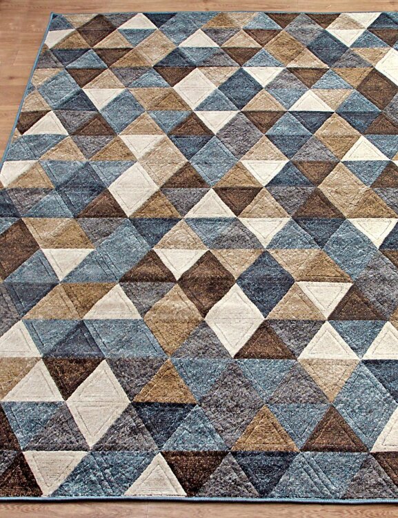 Ковер Matrix 2х2,9 D578 BEIGE / BLUE ПРЯМОЙ