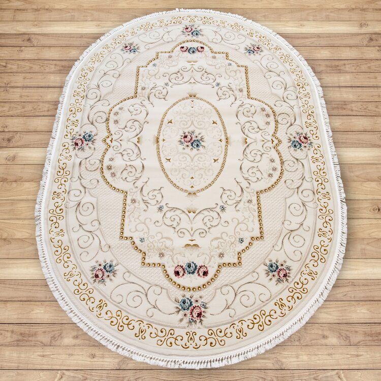 Ковер BLENDA 1,5x2,3 06302A WHITE OVAL