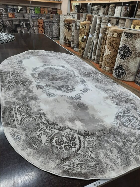 Ковер VELVET 1,6x3 10172A GREY OVAL