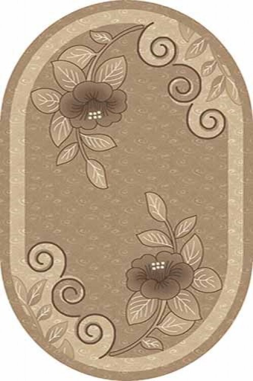 Ковер MEGA CARVING 1,5x4 4784 BEIGE OVAL
