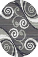 Ковер MEGA CARVING 2x3 d263 GRAY OVAL