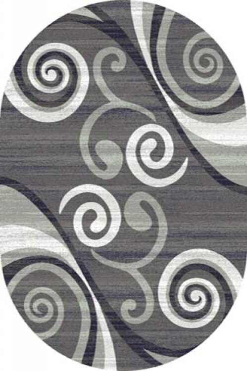 Ковер MEGA CARVING 2x3 d263 GRAY OVAL