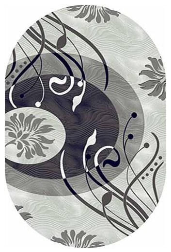 Ковер MEGA CARVING  2,5х4  4780 GRAY OVAL