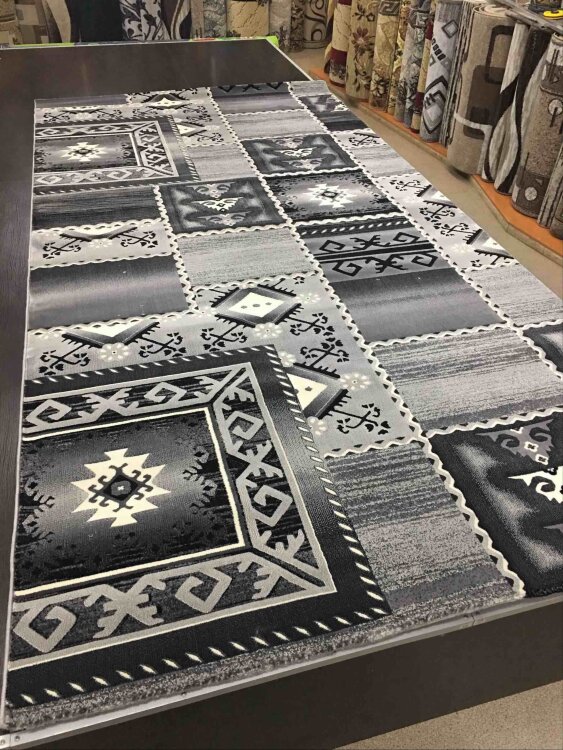 Ковер AMETIST 2х4 3139A BLACK / GREY STAN