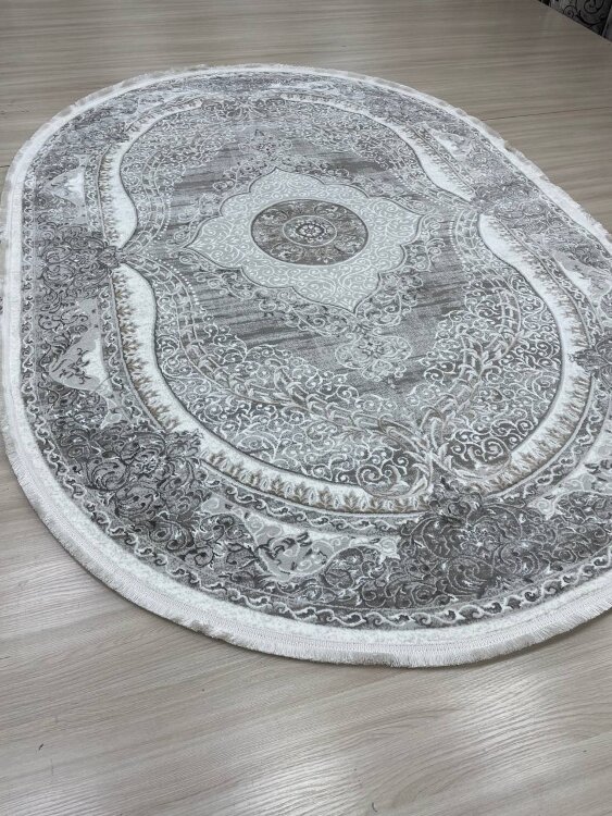 Ковер DECO 1,6х3 10137A  GREY OVAL
