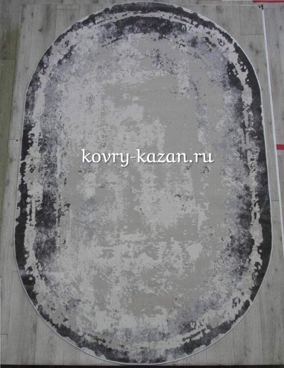 Ковер Rimma Lux  0,8х1,5  36897J L.GREY \ GREY	 OVAL