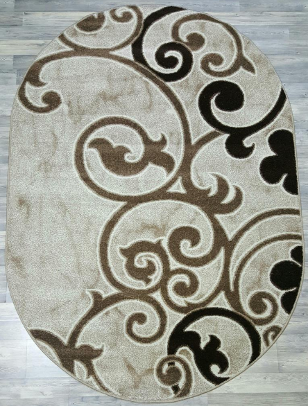 Ковер AVRORA 1,6х2,3  29196B BEIGE \ BEIGE OVAL