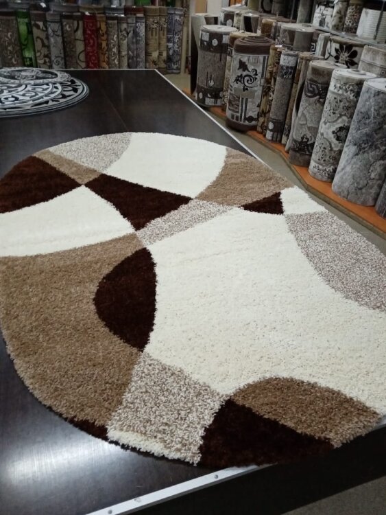 Ковер Shaggy Xxx 2х3 36264X WHITE \ BEIGE	OVAL