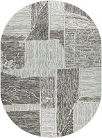 Ковер Rimma Lux 1,6х2,3   37642B  L.GREY \ GREY OVAL