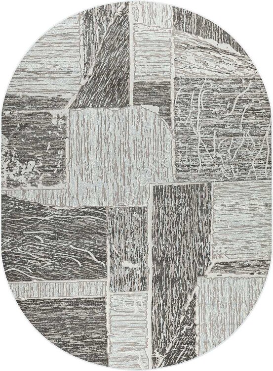 Ковер Rimma Lux 1,6х2,3   37642B  L.GREY \ GREY OVAL