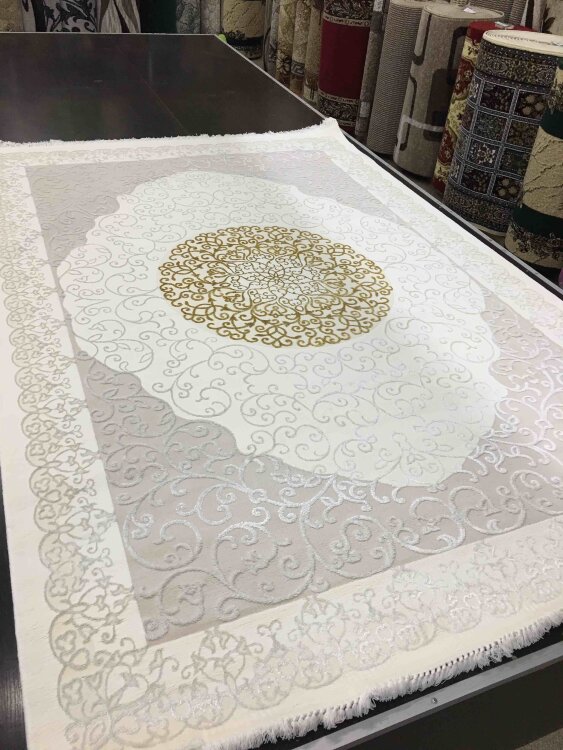 Ковер Nazende 2х2,9 1738E WHITE / GOLD STAN