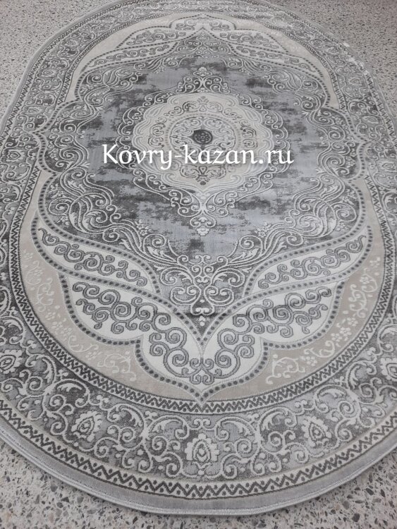 Ковер Rimma Lux 1,6х4   36868J  L.GREY \ GREY OVAL